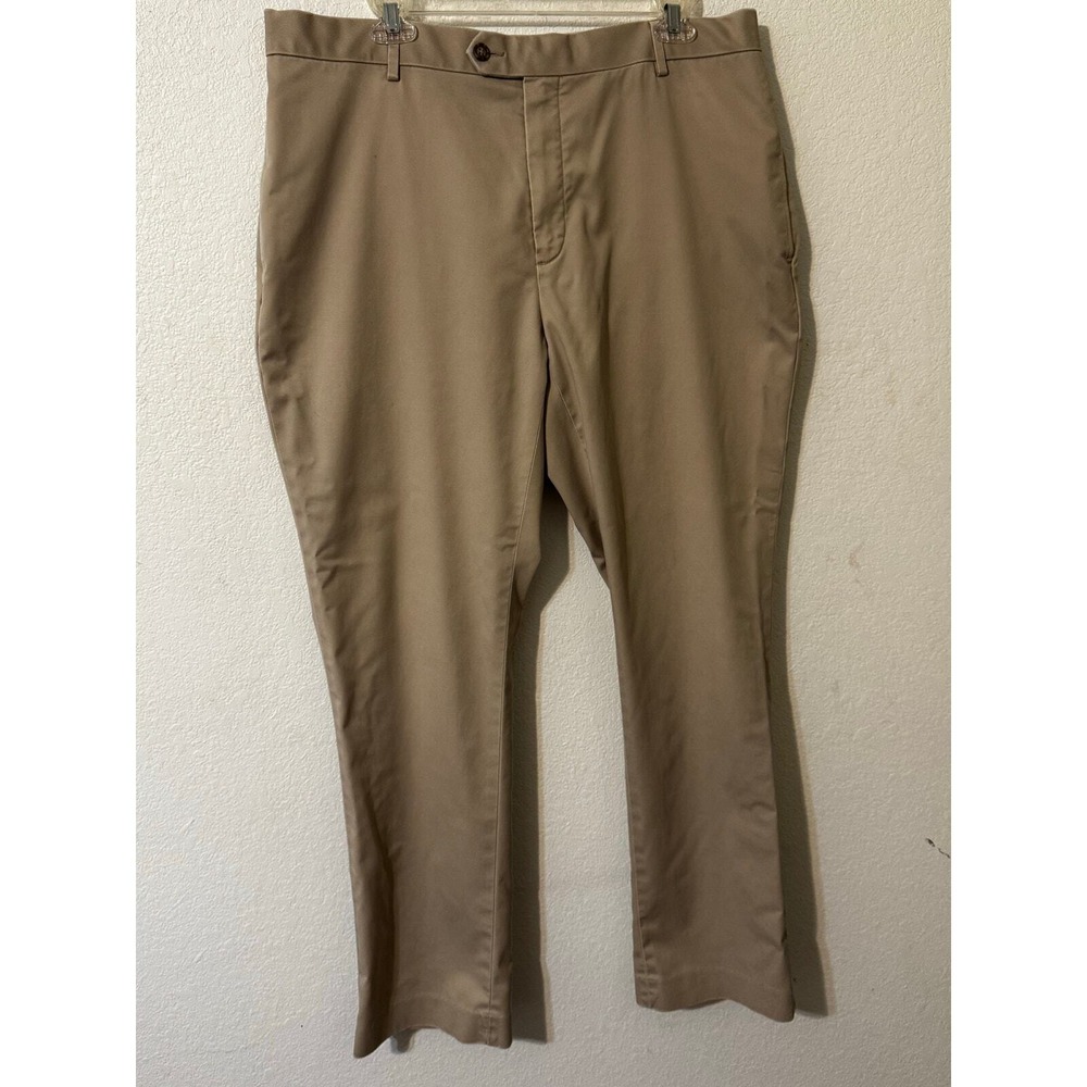 Daniel Cremieux Signature Collection Mens Khaki Flat‎ Front Chinos Size 36 x 32